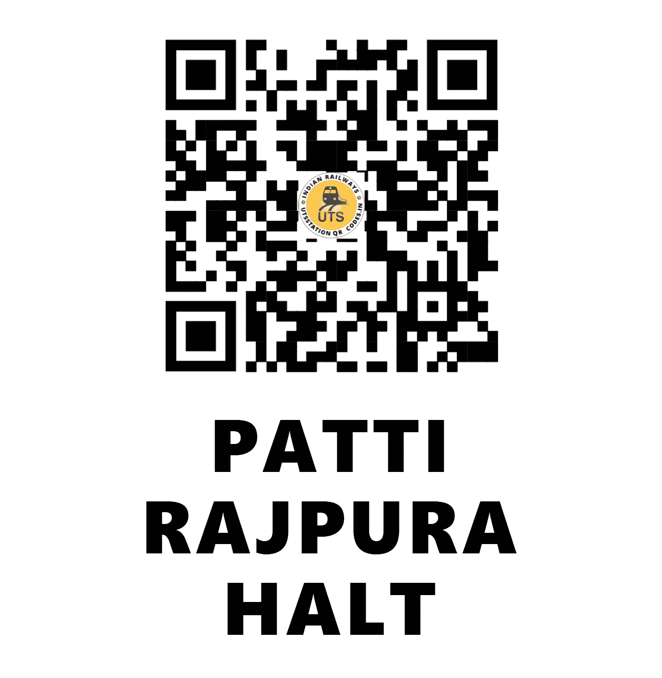 UTS QR Code for PATTI RAJPURA HALT - PTRJ (NR - HIMACHAL PRADESH)